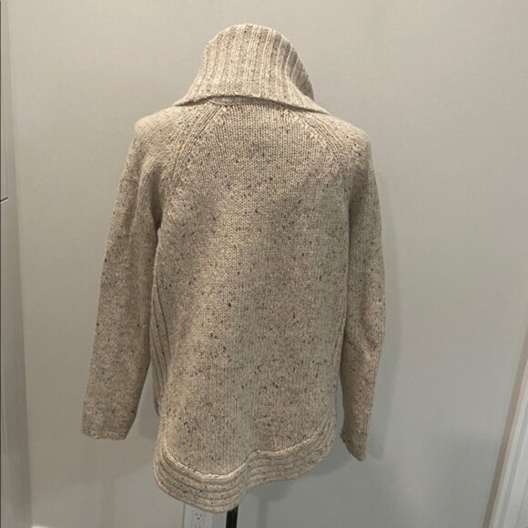 Cynthia Rowley Heathered Grey Cowl Neck Wool Sweater Size Medium Cozy Knit - Picture 11 of 13